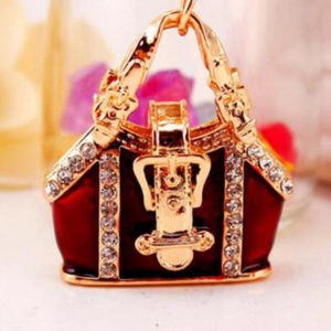 Garnet Purse Pendant Necklace